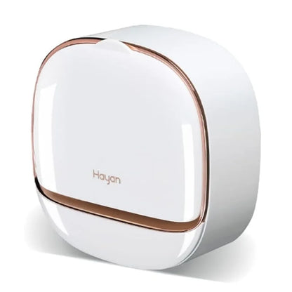 Milky White | Self-Adhesive Wall-Mounted Luxury Soap Holder with Lid and Drainage Tray