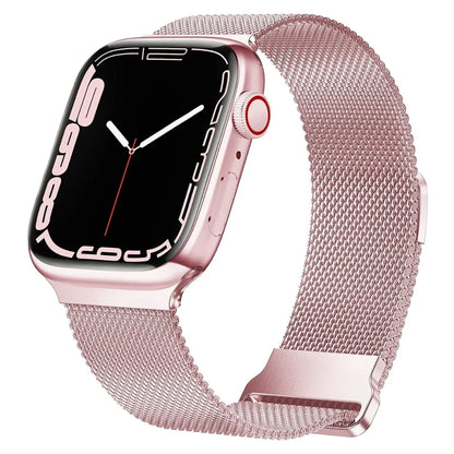 Rose Pink | Apple Watch Milanesae Magnetic Loop Strap | Stainless Steel Band  | 42mm / 44mm / 45mm