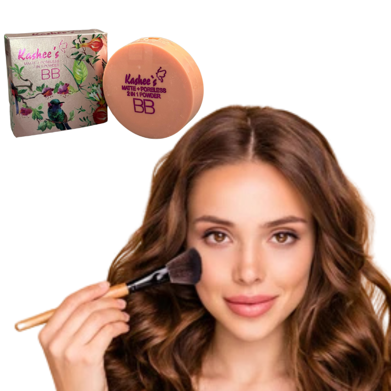 Kashee’s Matte + Poreless BB 2 in 1 Powder | Long-Lasting Makeup