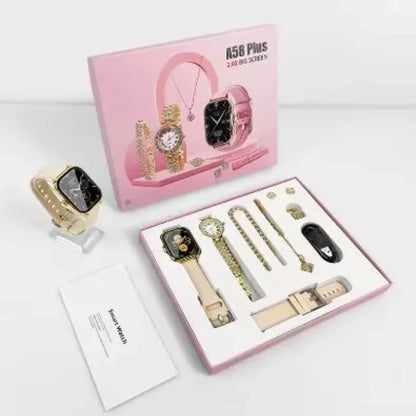A58 Plus 6-in-1 Women’s Smartwatch | Stylish Fitness Tracker Perfect Gift Idea