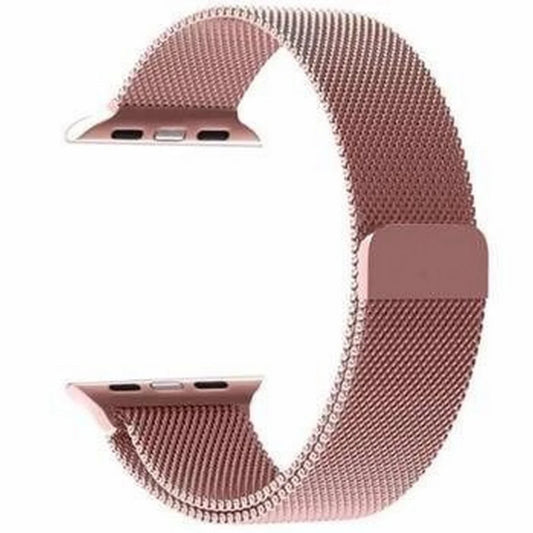 Rose Pink | Apple Watch Milanesae Magnetic Loop Strap | Stainless Steel Band  | 42mm / 44mm / 45mm