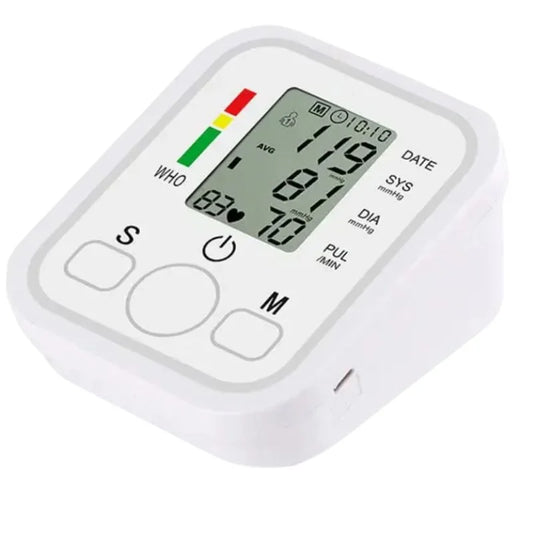 Digital Blood Pressure Monitor | Upper Arm Automatic BPa Machine with Large LCD Display, Memory Storage & Voice Function for Home Monitoring