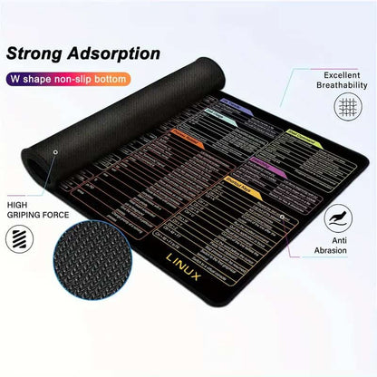 Large Excel Shortcut Keyboard Mouse Pad & Desk Mat 30×80cm | Extended Non-Slip Office Table Mat for Work Study Gaming