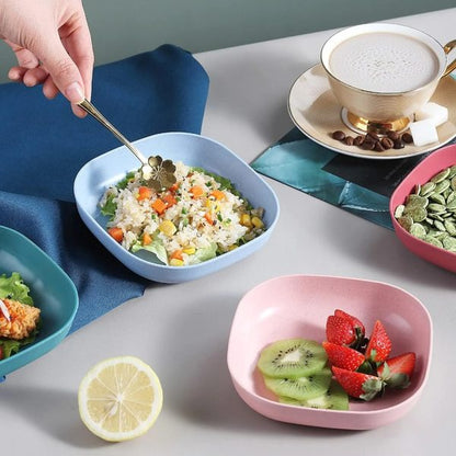 Pack of 2 | 10-Piece Multi-Function Spit Bone Plate Set + 2-in-1 Dumpling & Samosa Maker | Premium Food-Grade Kitchen Set | Random Colors